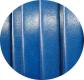 Cordon de cuir plat 10mm x 2mm de couleur bleue-3 metres